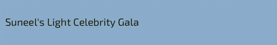 Suneel's Light Celebrity Gala